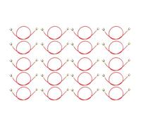 Pack of 20 Fork Shape Clip Leads Testing Current Wires Experiment Circuit Power Leads for Teaching Demonstration Scientific Research Accessories