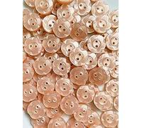 Pack of 20 Fruit Gum Baby Buttons - 11mm, 14mm, 17mm - Assorted Pink Blue Lemon Mint White Lilac Peach Cream - Simply Sew Crafty™ (Peach, 14mm)
