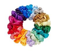 Pack of 20 Hair Bobbles for Women, Plain Thick Rubber Bands, Fashionable Elastic Scrunchies, Hair Accessories, Ponytail Holder, Girls Bands, for Thick Hair, 10 cm, Gift for Women, Colour Mix