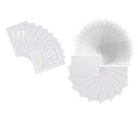 Pack of 20 Iced White Textured Picture Mounts for Photos (Off White), Includes Backs and Clear Resealable Bags, 1.4mm Conservation Mounts (12"x16" to Fit A4)