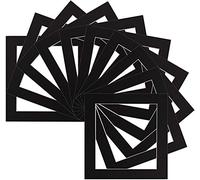 Pack of 20 - Instagram Square Bespoke Computer Cut Photo Mounts/Picture Mounts/Frame Mounts -Frame Size 6"x6" Mount Size 4"x4" - Color Black