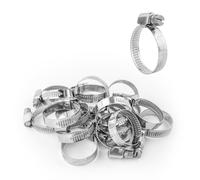 (Pack of 20) KCT 20-32mm Stainless Steel 304 Adjustable Clip Fuel Hose Pipe Clamp
