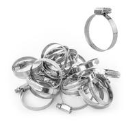 (Pack of 20) KCT 35-51mm Stainless Steel 304 Adjustable Clip Dishwasher Machine Hose Pipe Clamp