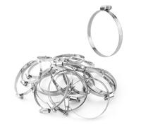 (Pack of 20) KCT 70-90mm Stainless Steel 304 Adjustable Clip Dish Washing Machine Hose Pipe Clamp