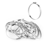 (Pack of 20) KCT 90-120mm Stainless Steel 304 Adjustable Clip Dish Washing Machine Hose Pipe Clamp