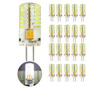 Pack of 20 LED Bulbs G4 4W AC DC 12V Cool White 6000K Spotlight Super Power Lighting 250 Lumen Equivalent Halogen 30W