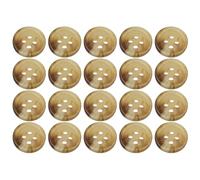 Pack of 20 Light Mixed Brown 11mm Round Faux Horn Sew On Plastic Buttons for Shirts Flat 4 Holes 18L