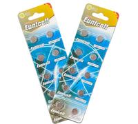 Pack of 20 - LR927/AG7 Eunicell 1.5V Button Coin Cell Alkaline Batteries - Suitable for use in LED lights, Digital Voice Recorders, Toys, Blood Glucose, Cholesterol Testing, Meters, Toys