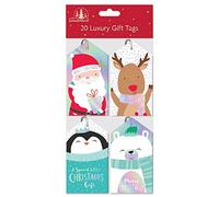 Pack of 20 Luxury Kids Tags Xmas Festive Present Gift Tie Wrap Luggage Style Labels