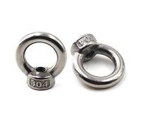 Pack of 20 M4 Lifting Eye Nut 304 Stainless Steel Ring Eye Bolts Threaded Nuts