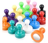 Pack of 20 Magnetic Push Pins, Large Fridge Magnets Strong Neodymium Magnets Cone Magnets for Cards Magnetic Board Fridge Classroom Whiteboard Magnets 10 Colours
