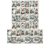 Pack of 20 Merry Snowwarf Christmas Postcards with Winter Scenes and Paper Nice Dwarf Design for Holiday Wonderland Theme Holiday Cards