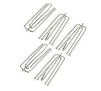 Pack of 20 Metal Deep Pinch Pleat Prong Curtain Hooks SilverGalvanised Curtain Tape Hooks Pins BY HomeElabador