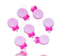 Pack of 20 Mixed Pink Swirl Lollipop Candy Candies Sweet Theme Craft Supplies Supply Resin Cabochon DIY Crafting Junk Charm Plastic Charms Flat Back Phone Custom Acrylic Jewellery Case Making 18x14mm