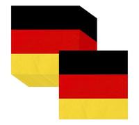 Pack of 20 Napkins Germany, 33 x 33 cm, Germany Theme Party Napkins, Black Red Gold Disposable Napkins, Germany Flag Party Table Decoration, for Football Parties and Decoration for the European