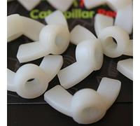 Pack of 20 Natural Nylon M5 Butterfly, Wing Nuts - Nylon Plastic Screws