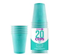 Pack of 20 Original Turquoise Cups Official | American Cups 53cl Turquoise | Beer Pong Premium Quality | Reusable Plastic Cups | Hand or Dishwasher Washable | OriginalCup®