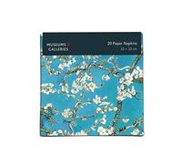 Pack of 20 Paper Serviette Napkins - Almond Branches Design by Vincent Van Gogh - Disposable Tableware