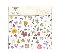 Pack of 20 Paper Serviette Napkins - Flower Meadow Design by Helen Ahpornsiri - Disposable Tableware
