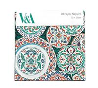 Pack of 20 Paper Serviette Napkins - Iznik Ceramics Print by Auguste Racinet - Disposable Tableware