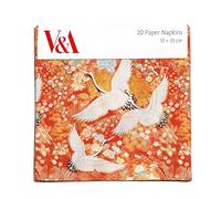 Pack of 20 Paper Serviette Napkins - Kimono Cranes Design - Disposable Tableware