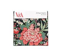 Pack of 20 Paper Serviette Napkins - 'Peony & Prunus' Design by L.P. Butterfield - Disposable Tableware - by Museums & Galleries