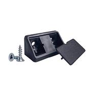 (Pack of 20 pcs) Black Shelf Brackets 44 x 20 x 20 mm, Furniture Corner Joints Plastic 90 Degree Corner Brace Joint, Right Angle, Screws Included (20, Black)
