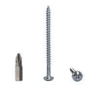 (Pack of 20 pcs) DIN 7981 Zinc Plated Steel 5.0 x 70 mm Wood Screws, Chipboard Screws with Pan Head, Universal Pozi-Drive Screw, PZ Fully Threaded (20, 5.0 x 70 mm)