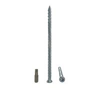 (Pack of 20 pcs) Zinc Plated Steel 7.5 x 152 mm Concrete Frame Screws, Wood Screws, Torx Head, Masonry Screw, Flat Head (20, 7.5 x 152 mm)