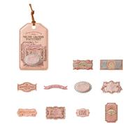 Pack of 20 Piece Ornamental Label Adhesives Decorative Sticker Set Feature Artistic Writing for Creative Projects Label Hard Card Sticker