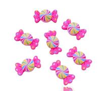 Pack of 20 Pink Swirl Wrapper Candy Candies Sweet Theme Craft Supplies Supply Resin Cabochon DIY Crafting Junk Charm Plastic Charms Flat Back Phone Custom Acrylic Jewellery Case Making 18x14mm