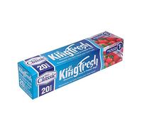 Pack of 20 Plastic Zip Grip ‘n Seal Food Storage Bags ~ 1 Gallon Resealable Bags ~ Large Slider Freezer Bags ~ 26.8 x 27.3 cm (10.5 x 10.8”) ~ Great for Food, Sandwiches, Organization & More.