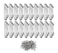Pack of 20 Practical Triangle Mounting Connectors Stainless Steel Brackets Accessory for Reinforcing Furniture Corners Home Improvement Fasteners