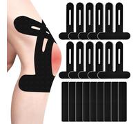Pack of 20 Pre-Cut Knee Tape, Precut Kinesiotapes, Knee, Kinesiotapes Pre-Cut for Knees, Waterproof Elastic Physio Tape for Runners, Fitness Enthusiasts, People with Knee Pain
