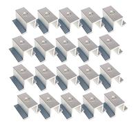 Pack of 20 PV Solar Panels Aluminium Centre Clamp Solar Panels n Brackets Mounting Solar Panel for Solar Panel for Module Height 30-50 mm Solar Panel Clamp for Mounting Aluminium Profiles 20 mm
