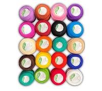 Pack of 20 Rainbow Anchor Pearl Cotton Balls Anchor Crochet Cotton Embroidery Thread Balls Size 8 (85 Meters Each) Assorted Coloured