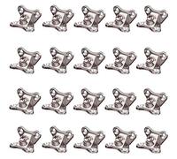 【Pack of 20】Removable Combination Butterfly Corner Code,L Shape Support Connector Bracket, Right Angle Bracket, Metal Brackets Corner Brace for Wood Furniture Fixing (#03)