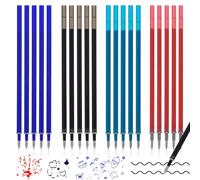 Pack of 20 Replacement Refills for Erasable Pens Compatible with Legami 0.7 mm Tip 13 cm Height High Quality Durable Recharge in Blue Black Red Green