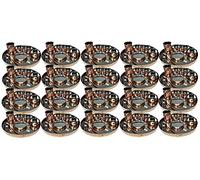 Pack of 20 Set Stainless Steel Copper Traditional Dinnerware Set of Thali Plate, Bowls, Glass and Spoon, Diameter 13-Inch)