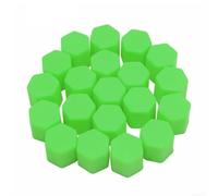 Pack of 20 Silicone Wheel Nut Dust Covers for Car Wheels, 21mm Diameter Hex Bolt Designed to Protect Screws from Rust and Weather Effects (Green)