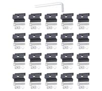 Pack of 20 Solars Panel Mounting Clamps Set Brackets with Screws Accessory for Balconies Power Stations Roof Camping Camping Solars Panel Mount Set