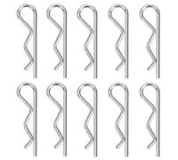 Pack of 20 Spring Cotter Pins 2 x 50 mm Galvanised Steel R-Clip Spring Pin for Towing Hitch Tractor and Lawn Mower