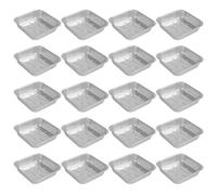 Pack of 20 Stackable Aluminium Foil Trays Square Shaped Baking Containers for Oven Use Air Fryers Liners Accessories Air Fryers Liners