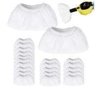 Pack of 20 Steam Cleaner Accessories Replacement Cloths, Replacement Cover for Hand Steam Cleaners, Microfibre Cover, Suitable for Kärcher EasyFix Series SC 1 SC 2 SC 3 SC 4 SC 5, Washing Machine Safe