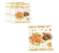 Pack of 20 Thanksgiving Turkey Napkins, Autumn Napkins, Festive Table Decoration, for Thanksgiving Dinner, Holiday Table Decoration, Halloween, Birthday, Wedding, Party