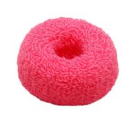 Pack of 20 Thick Hair Bobbles for Women, Elastic Hair Rings, Stretch Rubber Bands, Scrunchies Hair Bands, Horse Tail Braid Holder, Stretchy Bands for Thick, Heavy Long and Curly Hair, Rose Red