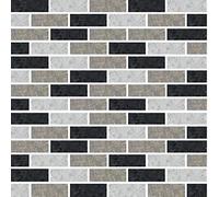 Pack of 20 Traditional Modern Art Tile transfers Stickers Peel and Stick backsplash Room Decor self Adhesive Oil Proof-Vintage Victorian Moroccan Black Cream Mosaic (Black Subway)