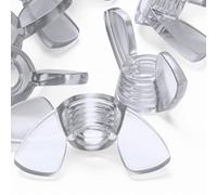 Pack of 20 Transparent Clear Plastic Acrylic M6 Butterfly, Wing Nuts-Acrylic Plastic Screws
