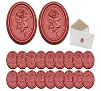 Pack of 20 Wax Seals, Self-Adhesive Red, Wax Seals, Wax Seal Stickers, Vintage, Seal Stickers, Wedding, Letter Seals for Invitations, Envelopes, Gifts, Valentine's Day (Rose)