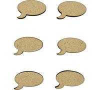 Pack of 20 Wooden Speech Bubble Flat Shapes - Size 30mm Long - Wood Shapes for DIY Arts and Crafts Scrapbooking Supplies Laser Cut to Shape 100% Recyclable